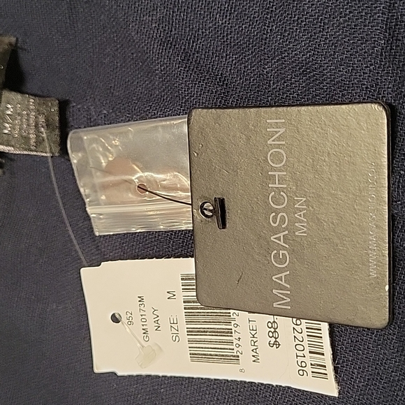 MAGASCHONI MEN'S NAVY COTTON SHIRT Brand new with tags! - Picture 5 of 5